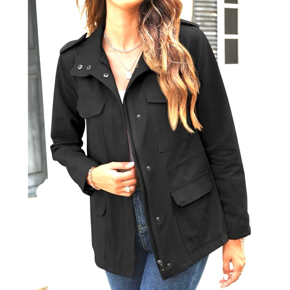 🚫SOLD ON E.AY🚫NWOT Military jacket black Field Safari coat Anorak sz M Amazon